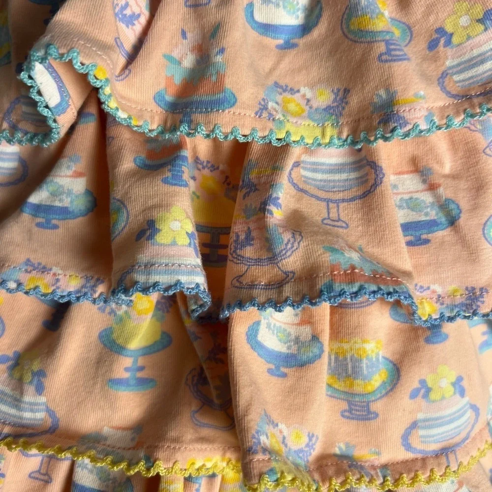 Matilda Jane size 2 polka dot and cake ruffle shirt sleeve dress
